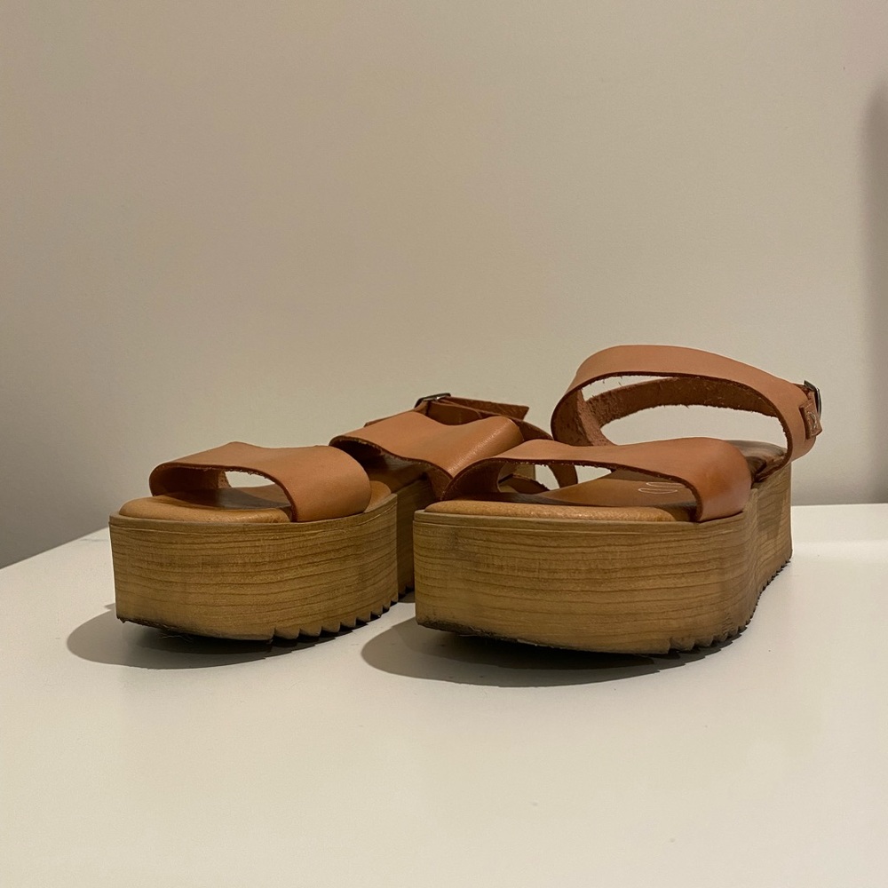 Musse & Cloud Leather Platform Sandals